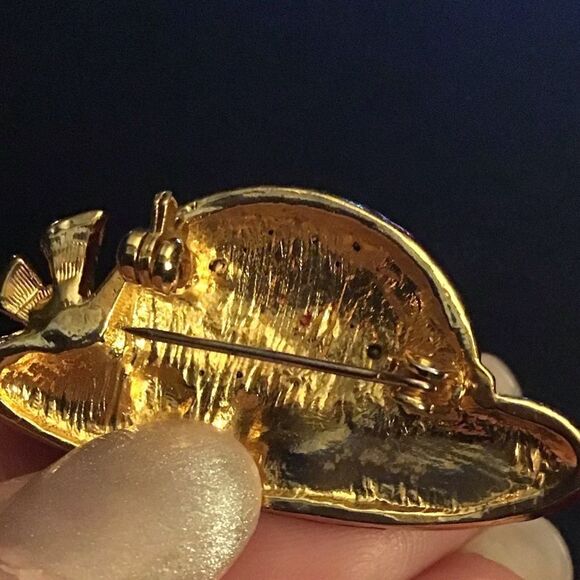 Gorgeous Red Hat Society Rhinestone Brooch / Pin - Picture 3 of 3